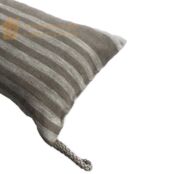 Подушка для сауны Linen Steam Капучино 22х40 см, бежевая полоска, 100% лён