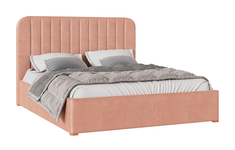 Кровать мягкая Севелена 160 х 200 см, Розовый