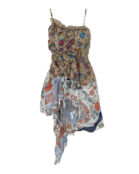 Рестайлинговый топ из шелка 1/OFF 23127-5. S/M зеленый+принт s/m 23127-5. S/M фото 1