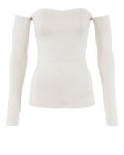 Облегающий топ MM6 Maison Margiela S52NC0312 бежевый m S52NC0312 фото 1