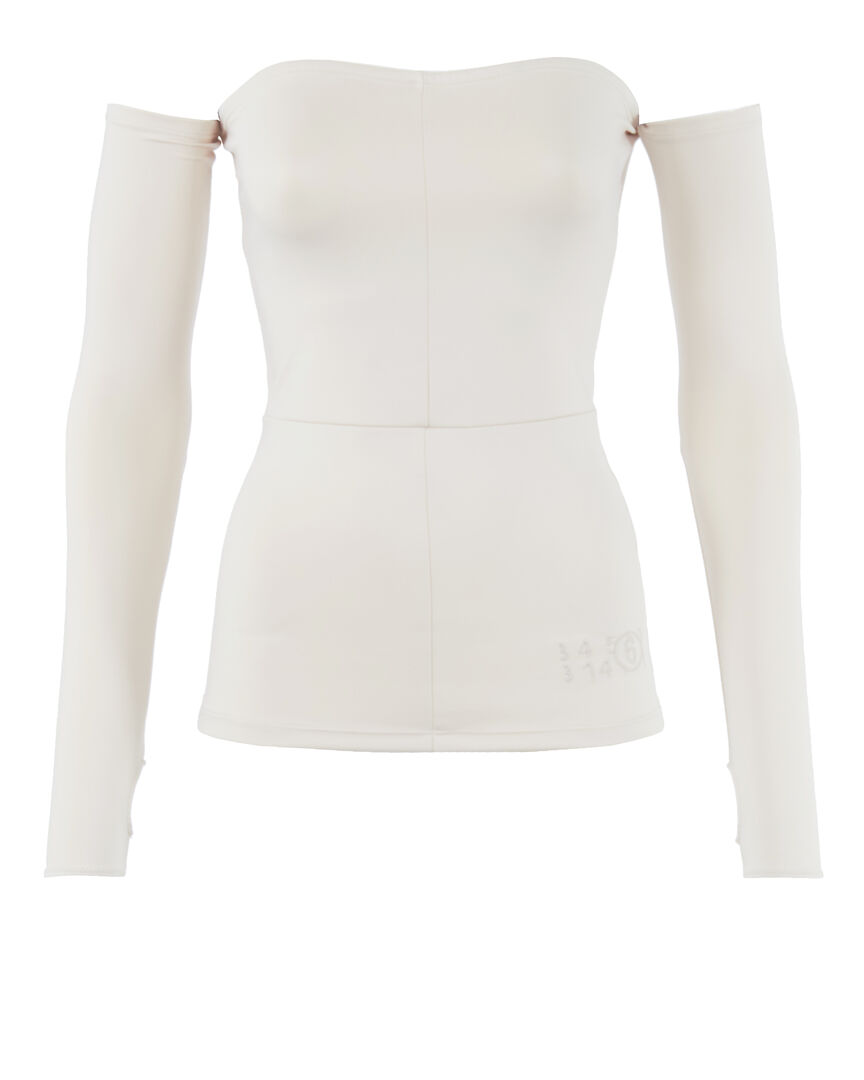 Облегающий топ MM6 Maison Margiela S52NC0312 бежевый m S52NC0312 фото 1