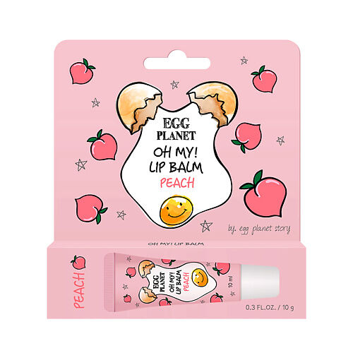 EGG PLANET Бальзам для губ увлажняющий Персик OH MY! LIP BALM MPL188089 фото 1