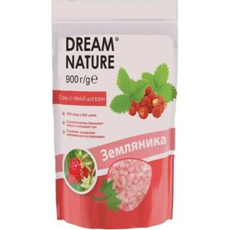 DREAM NATURE Соль с пеной для ванн "Земляника"