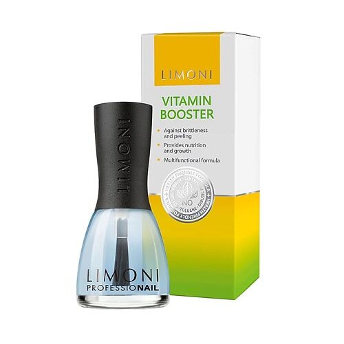 LIMONI Топ и база для крепления и роста ногтей с витаминами  Vitamin Booste