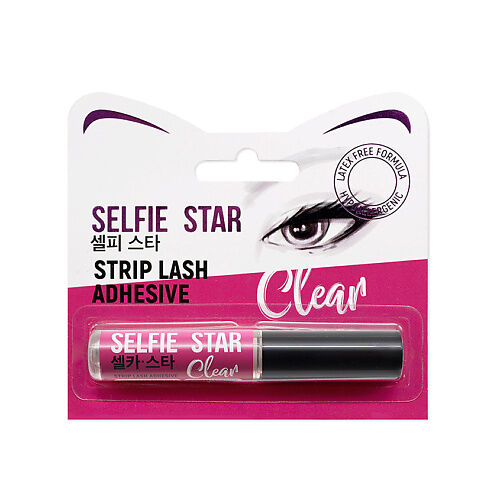 SELFIE STAR Клей для накладных ресниц с кисточкой прозрачный Strip Lash SLF000011 фото 1