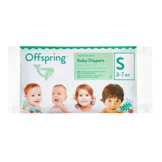 OFFSPRING Подгузники, Travel pack, S 3-7 кг