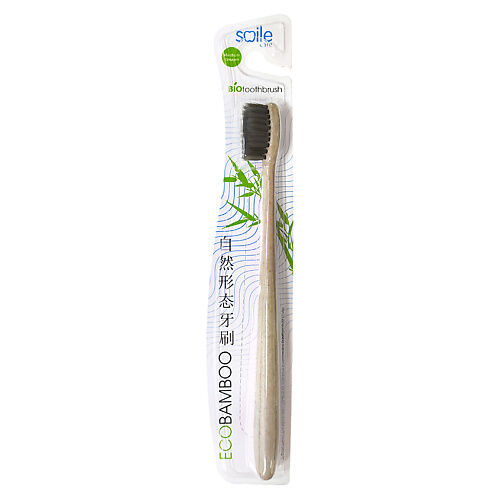 SMILE CARE Зубная щетка ECO BAMBOO с ручкой из соломы пшеницы средняя MPL034342 фото 1