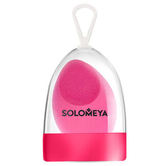 SOLOMEYA Косметический спонж для макияжа со срезом Розовый Flat End blendin