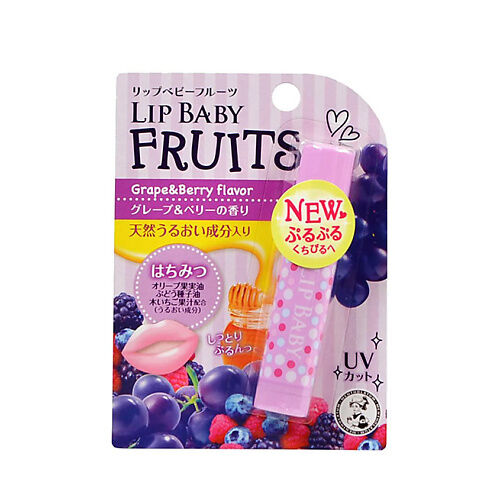 MENTHOLATUM Бальзам для губ LIP BABY FRUITS виноград и лесные ягоды MPL002290 фото 1