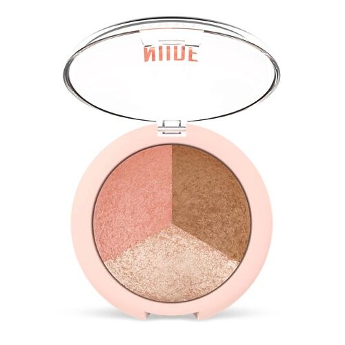 GOLDEN ROSE Пудра запеченная трио NUDE LOOK BAKED TRIO FACE POWDER MPL010202 фото 1