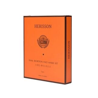 HERISSON Набор тканевых масок против морщин "с секретом улитки" для лица