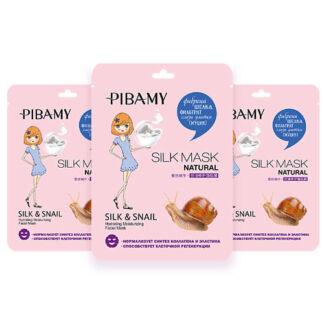 PIBAMY Набор тканевых масок для лица SILK&SNAIL для клеточной регенерации