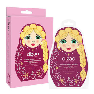 Dizao Коллагеновый филлер для волос с кератином и керамидами интенсивное во
