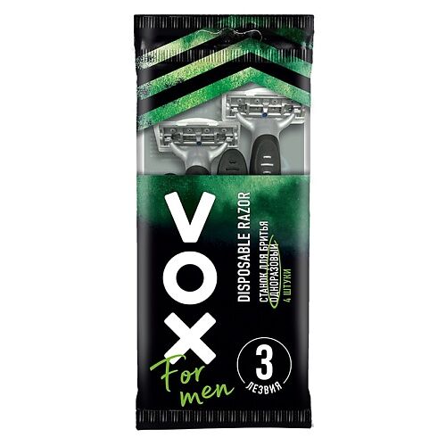 VOX Станок для бритья одноразовый FOR MEN с тройным лезвием