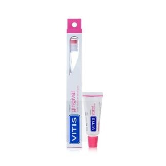 DENTAID Зубная щётка Vitis Gingival в твердой упаковке + Зубная паста Vitis
