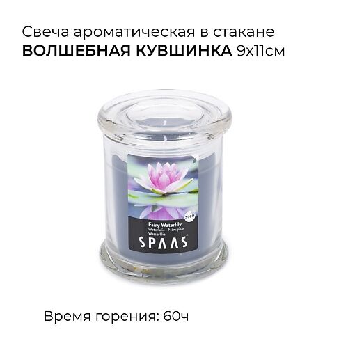 SPAAS Свеча ароматическая в стакане Волшебная кувшинка MPL085632 фото 1