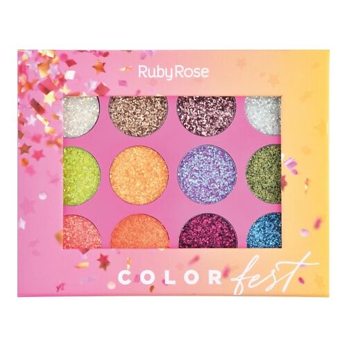 RUBY ROSE Палетка глиттеров Colorfest