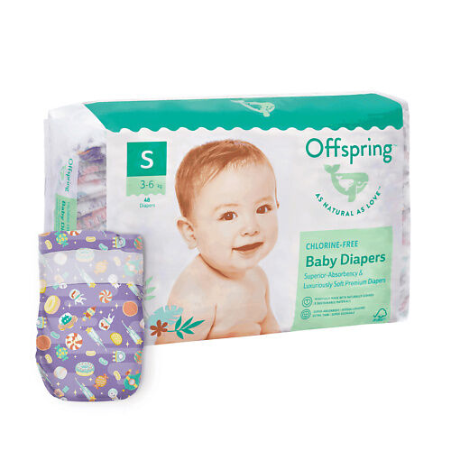 OFFSPRING Подгузники, S 3-7 кг Космос 48.0 MPL106241 фото 1