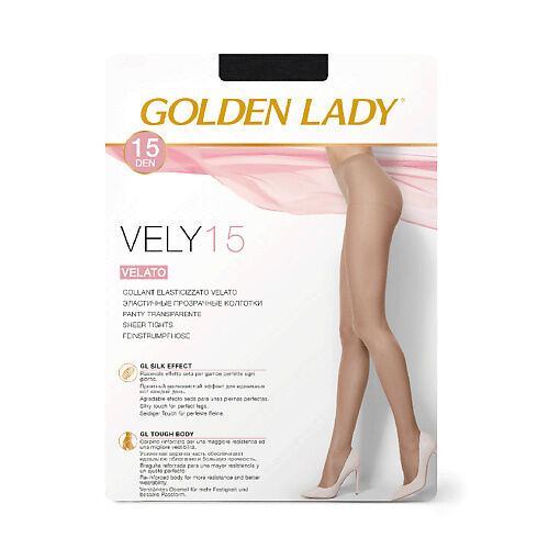 GOLDEN LADY Колготки женские 15 den VELY Nero 5