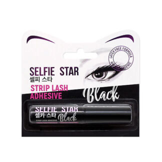 SELFIE STAR Клей для накладных ресниц с кисточкой черный Strip Lash Adhesiv