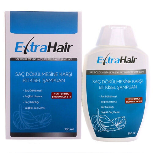 EXTRAHAIR Шампунь кератиновый  для роста и против выпадения волос без SLS 3