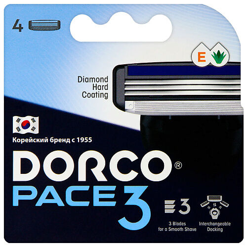 Сменные кассеты для бритья PACE3, 3-лезвийные