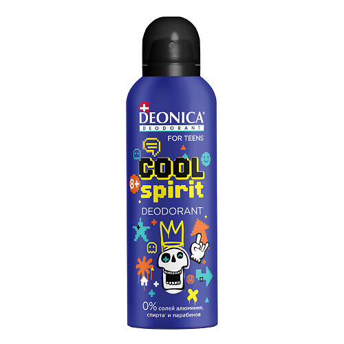 DEONICA Спрей дезодорант детский Cool Spirit защищает от запахов до 24 ч