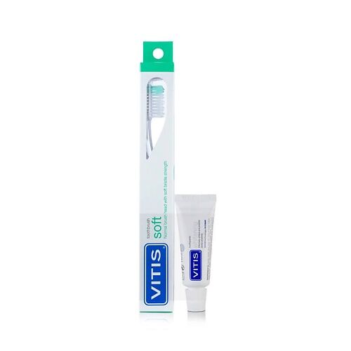 DENTAID Зубная щётка Vitis Soft/souple в твердой упаковке + Зубная паста Vi MPL085219 фото 1