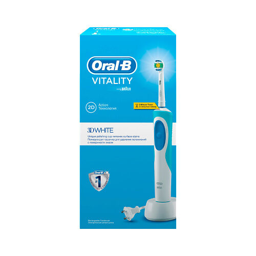 ORAL-B Электрическая зубная щетка Vitality D12.513 3D White (тип 3709) ORA275162 фото 1