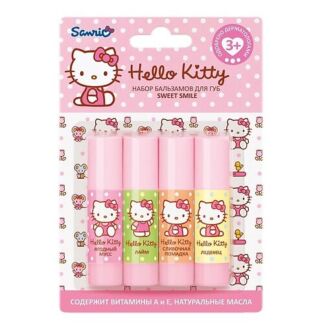 HELLO KITTY Набор детских защитных бальзамов для губ