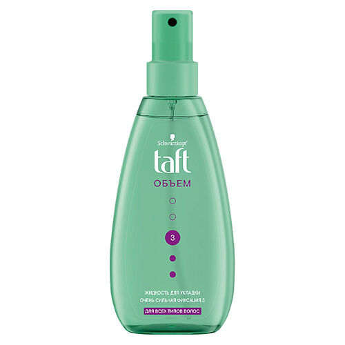 TAFT Жидкость для укладки волос "Сила объема" сверхсильной фиксации