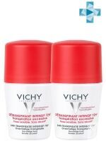 Vichy Deodorant - Дезодорант-шарик Анти-стресс 72 часа против пота, 2х50 мл