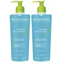 Bioderma Sebium Purifying Foaming Gel - Очищающий гель мусс, 2х500 мл