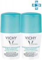 Vichy Deodorant - Дезодорант-шарик регулирующий, 2х50 мл