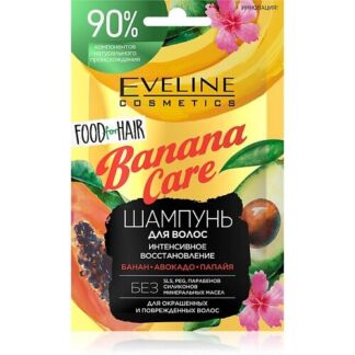 EVELINE Шампунь для волос FOOD FOR HAIR BANANA CARE интенсивное восстановле