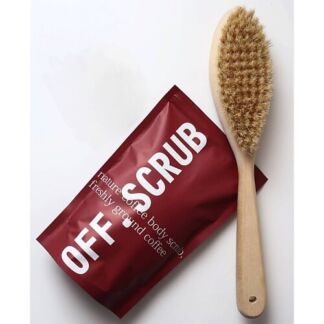 OFF.SCRUB Подарочный набор для тела: кокосовый скраб и щетка