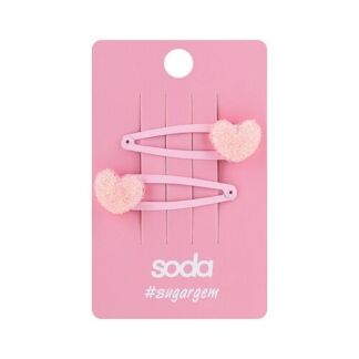 SODA Заколки для волос PINK HERTS #sugargem