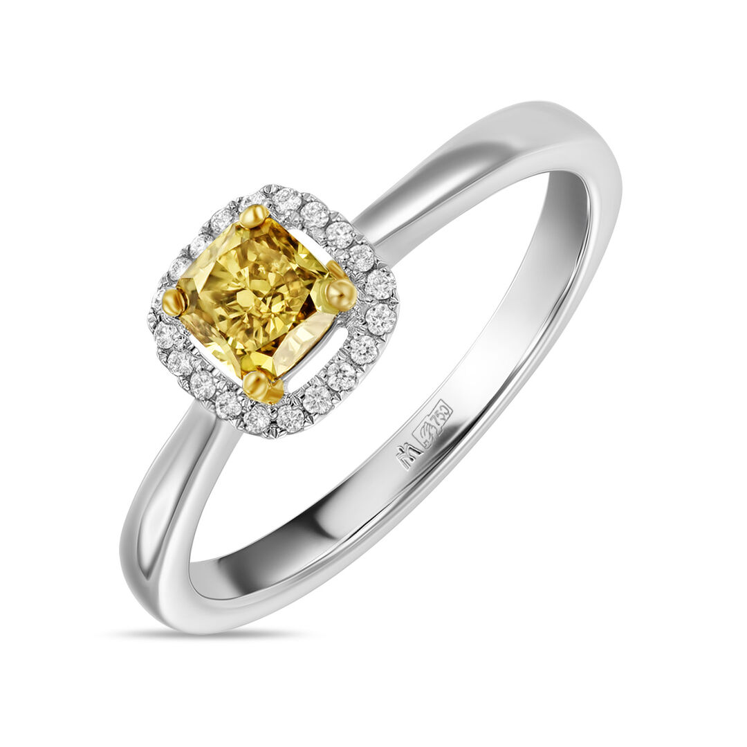 Золотое кольцо c бриллиантами артикул 3935949