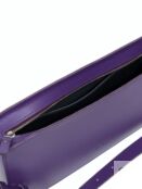 Женская кожаная сумка-багет фиолетовая A036 purple