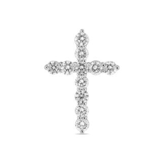 Крест c выращенным бриллиантом