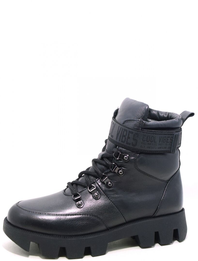 Jonny Fire М2226чптV женские ботинки черный натуральная кожа зима, Размер 3