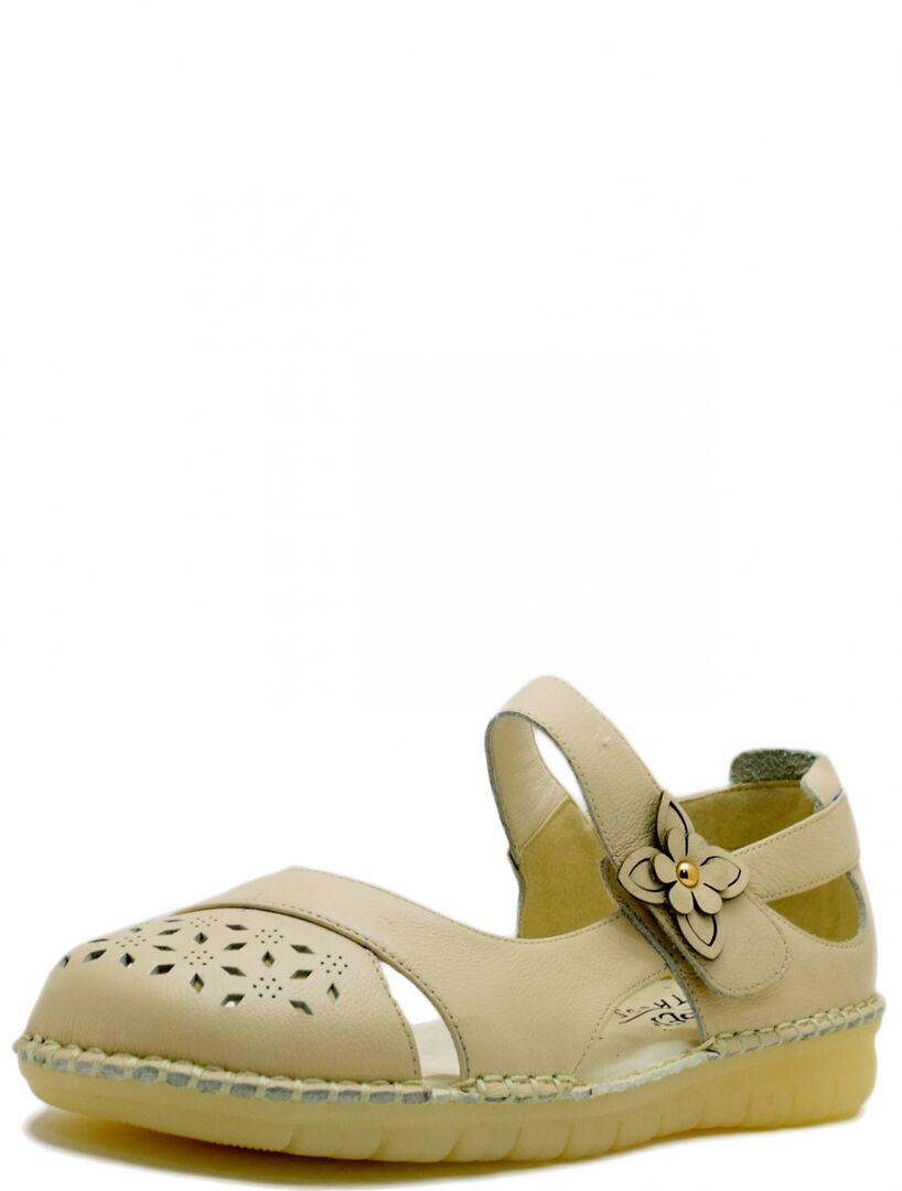 Baden EH027-011 женские туфли открытые бежевый натуральная кожа, Размер 39