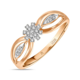 Золотое кольцо c бриллиантами артикул 3830907